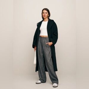 New Reformation Mason Wide-Leg Wool Pants size 6